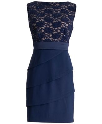 Connected Lace-Top Sheath Dress ...